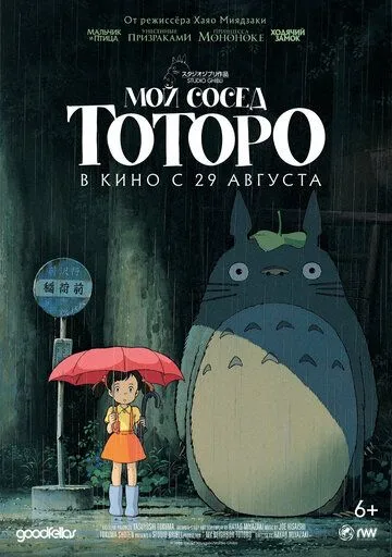 Постер Мой сосед Тоторо (Tonari no Totoro (My Neighbor Totoro))